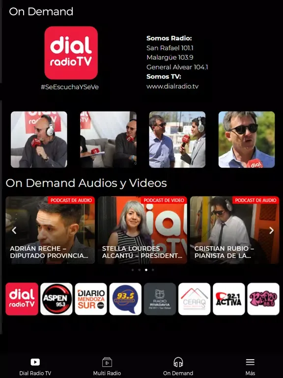 Zrzuty ekranu DIAL RADIOS MENDOZA ARG iPad 