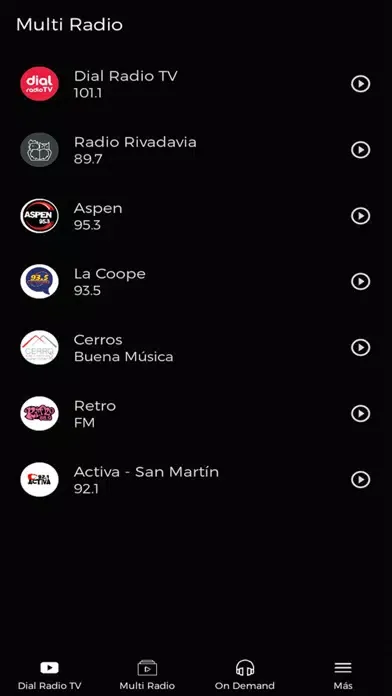 Zrzuty ekranu DIAL RADIOS MENDOZA ARG