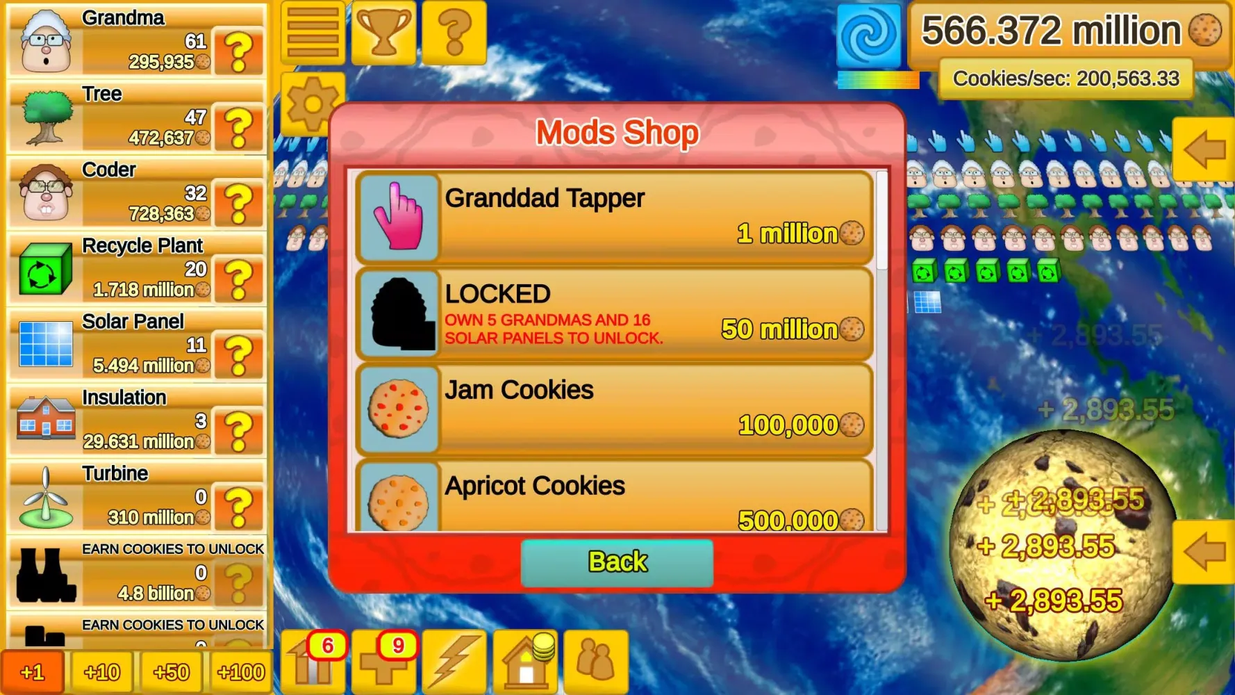 Cookie Clicker Save The World স্ক্রিনশট