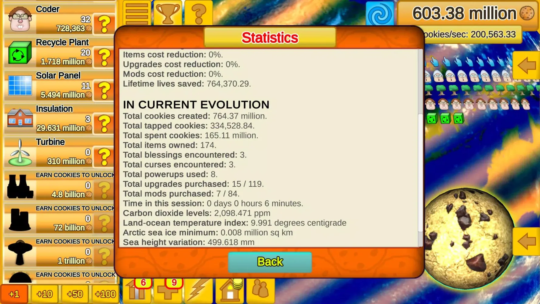 Cookie Clicker Save The World স্ক্রিনশট