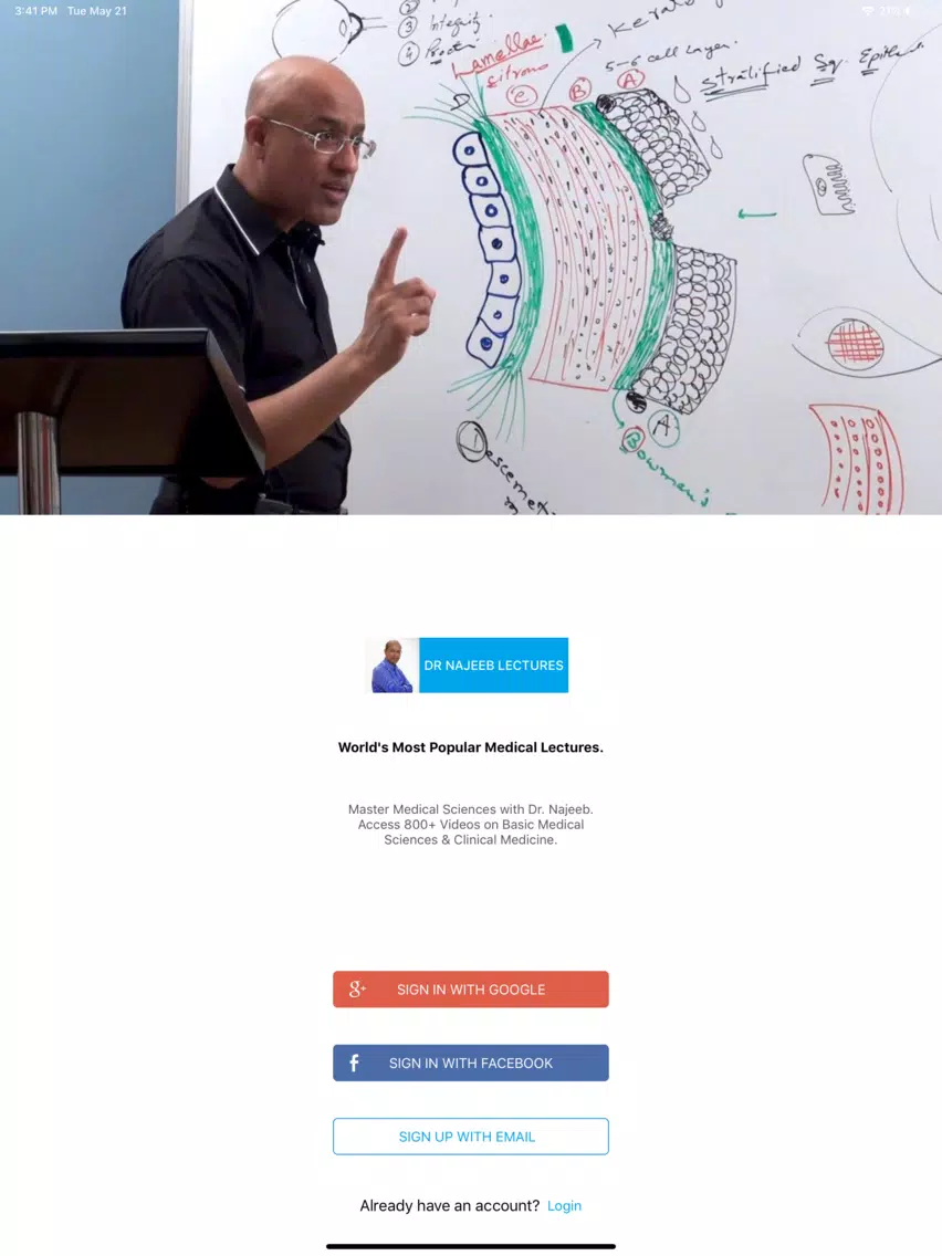 ภาพหน้าจอของ Dr. Najeeb Lectures iPad 