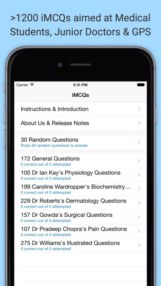 iMCQs in General Medicine Screenshots