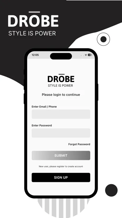 Tangkapan layar DROBE - custom clothing
