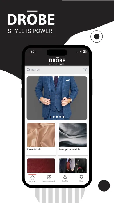 Tangkapan layar DROBE - custom clothing