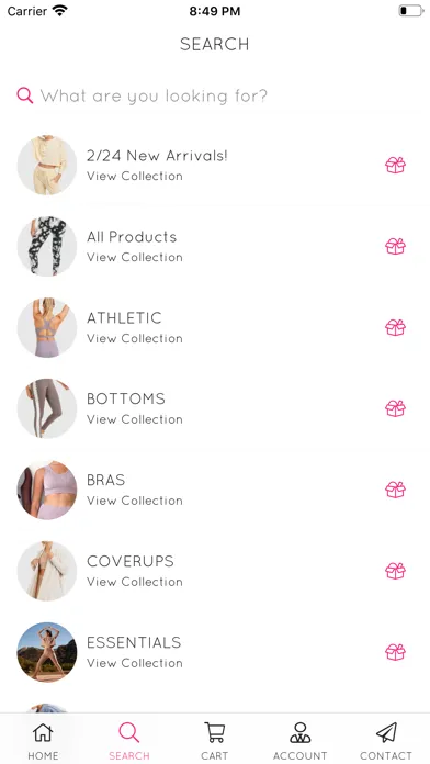 Capturas de tela do Mono B Athleisure