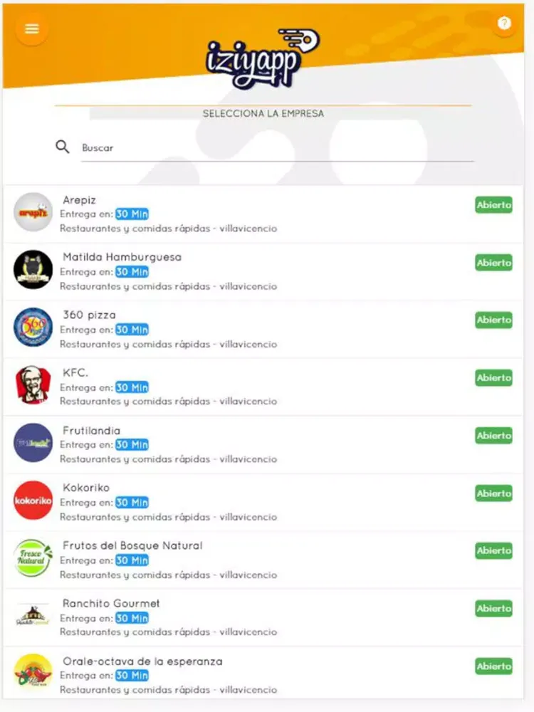 Iziyapp Domicilios iPad 應用截圖