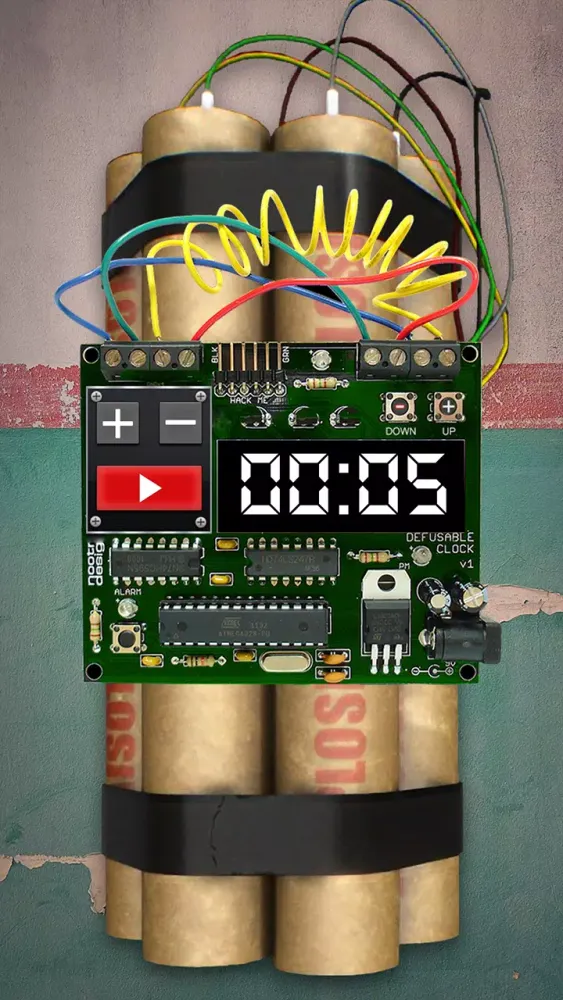 Zrzuty ekranu Time Bomb Broken Screen Prank