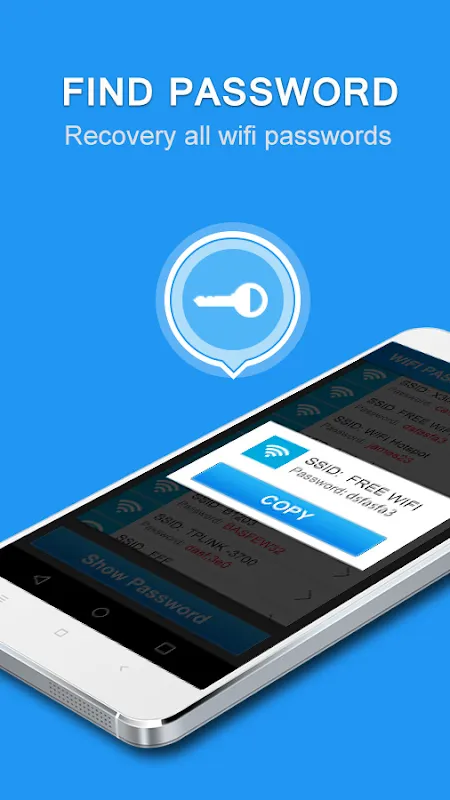 Captures d'écran de WIFI PASSWORD RECOVERY (Need ROOT)