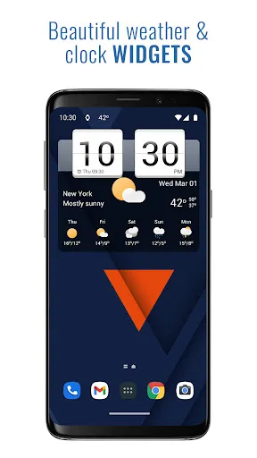 Sense flip clock & weather Pro Screenshots