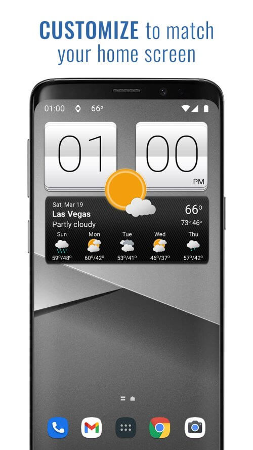 Sense V2 Flip Clock & Weather-screenshot-1