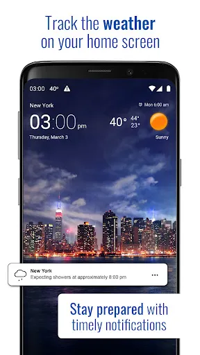 Transparent clock and weather Screenshots