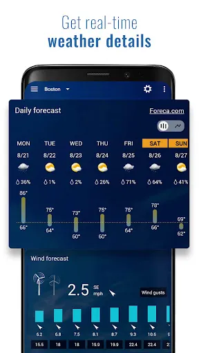 Transparent clock and weather Screenshots