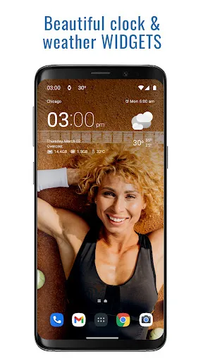 Transparent clock weather Pro Screenshots