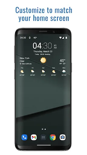 Transparent clock weather Pro Screenshots