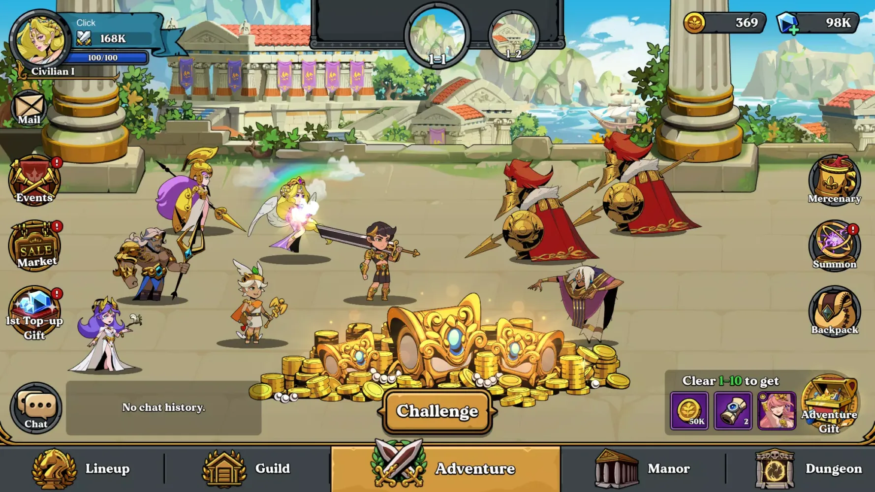 Tangkapan layar Click Deity