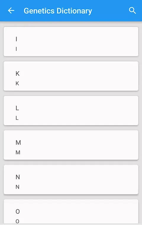 Capturas de pantalla de Genetics Dictionary