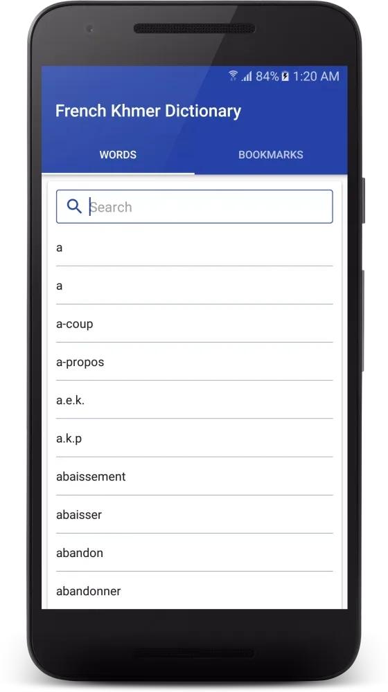 Captures d'écran de French Khmer Dictionary