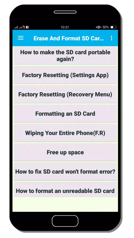 Capturas de pantalla de Erase And Format SD Card Tricks Guide