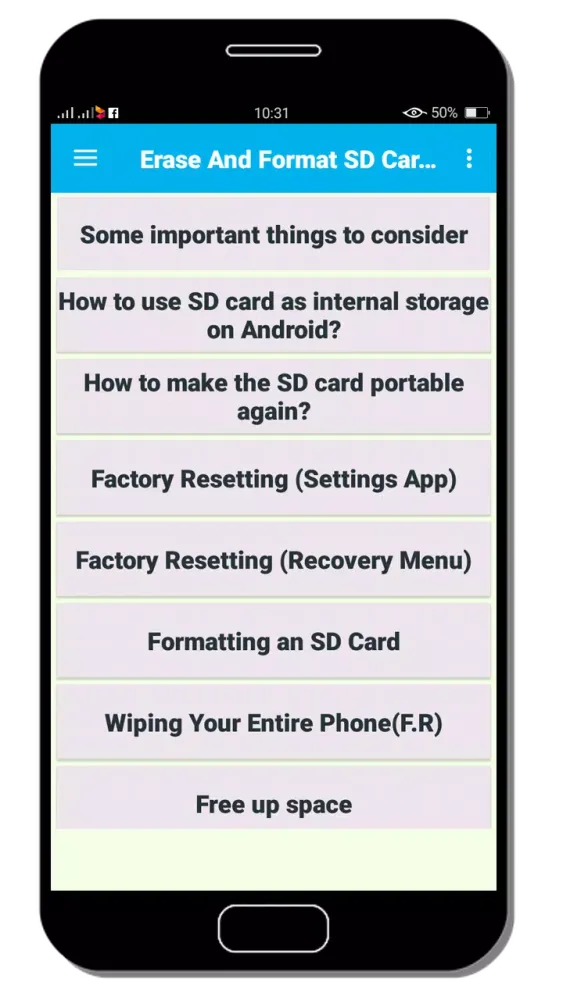Capturas de pantalla de Erase And Format SD Card Tricks Guide