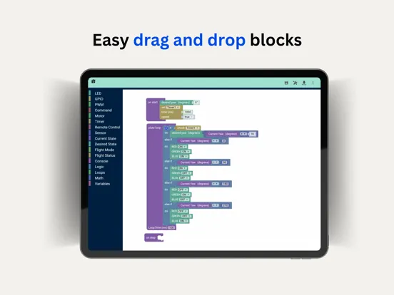 ภาพหน้าจอของ PlutoBlocks iPad 