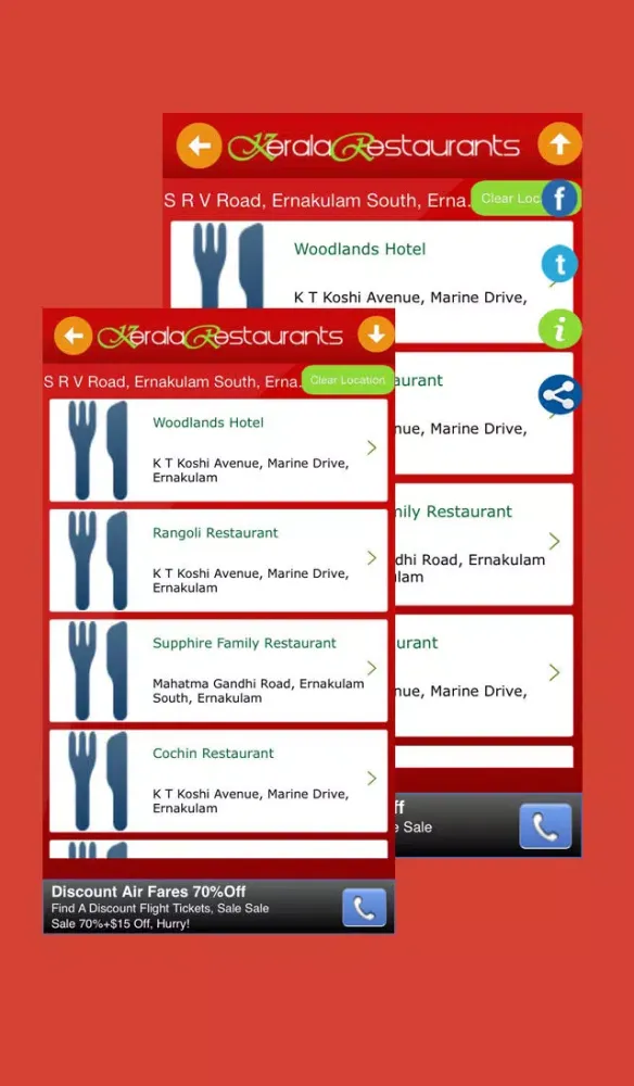 Capturas de tela do Kerala Restaurants