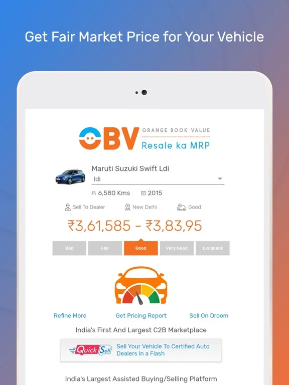 Screenshot di Orange Book Value iPad 