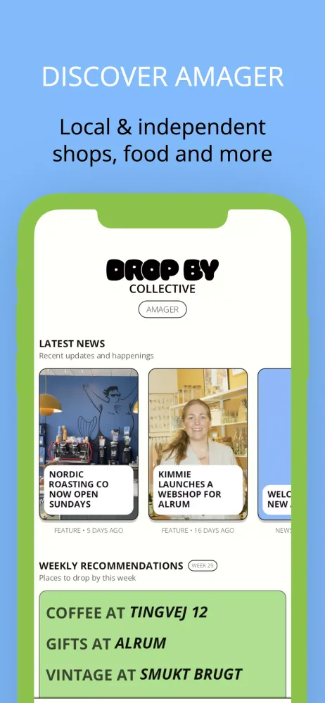 ภาพหน้าจอของ Drop By Collective