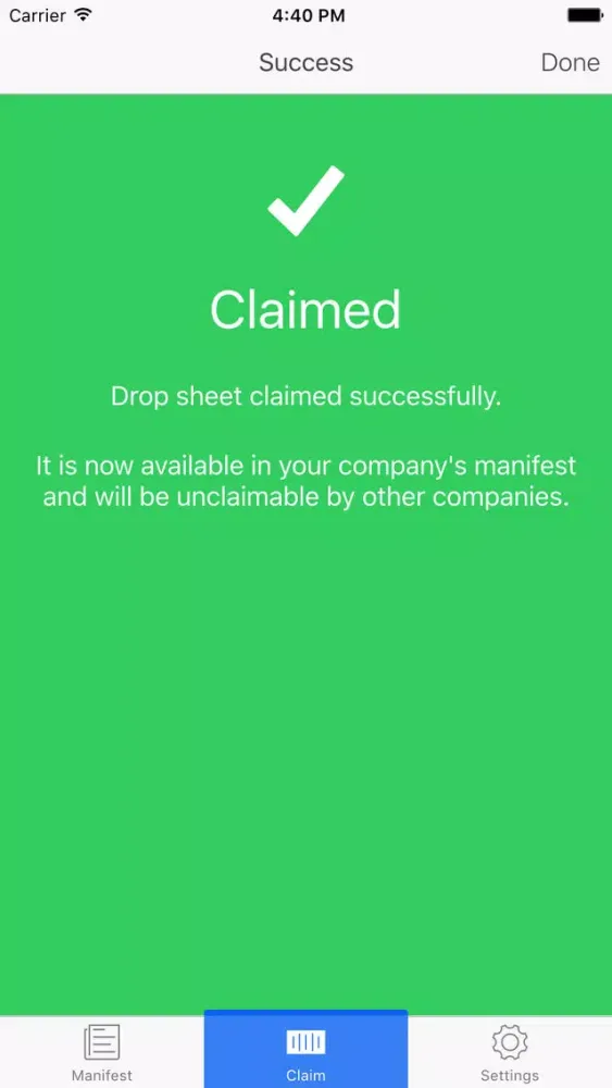 Screenshot di DropClaim Claim