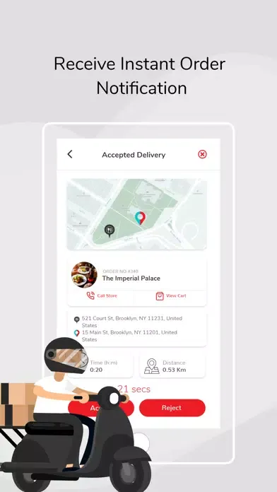 Tangkapan layar DROP Deliveryman