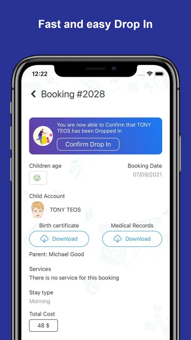 Tangkapan layar DropIN Child Care