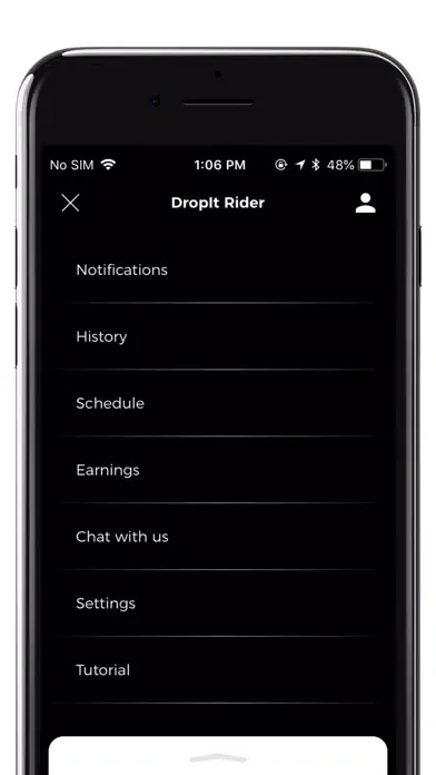 Tangkapan skrin DropIt.my Rider App