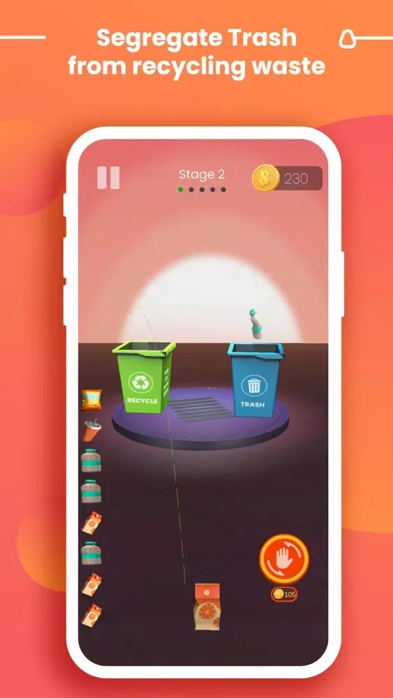 Ảnh chụp màn hình của Bin It Right-Toss the trash