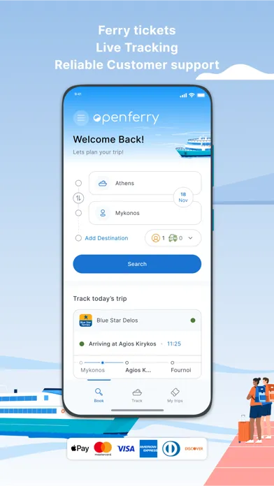 Tangkapan skrin Openferry(NISEA):Ferry Tickets