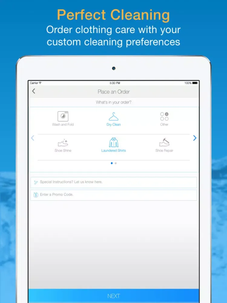 تصاویر Clean Box: 24/7 Valet Dry Cleaners iPad 