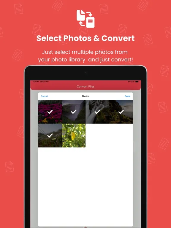 Captures d'écran de JPG / PNG to PDF Converter iPad 