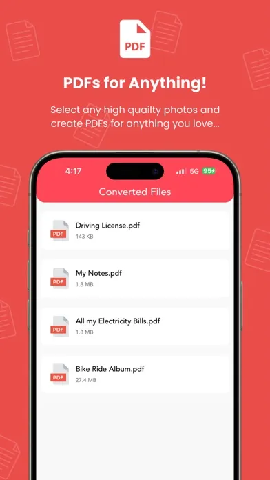 Captures d'écran de JPG / PNG to PDF Converter