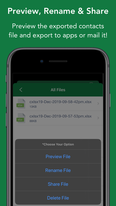 ภาพหน้าจอของ Contacts to XLSX - Excel Sheet