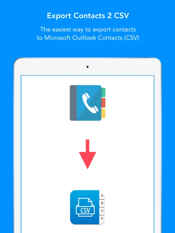 Contacts to Outlook CSV file iPad  Ekran Görüntüleri