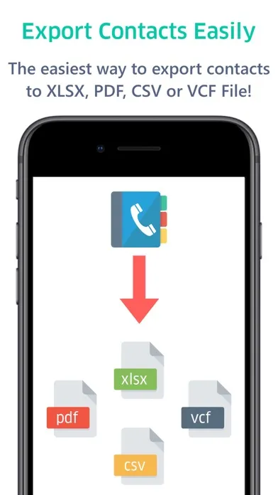 Contacts to Excel , PDF , CSV Screenshots