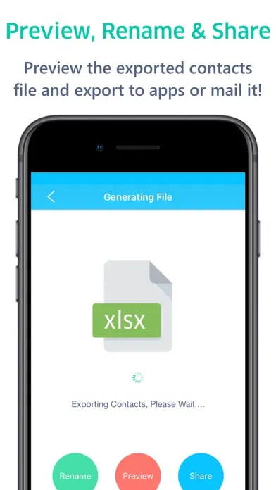 Contacts to Excel , PDF , CSV Screenshots