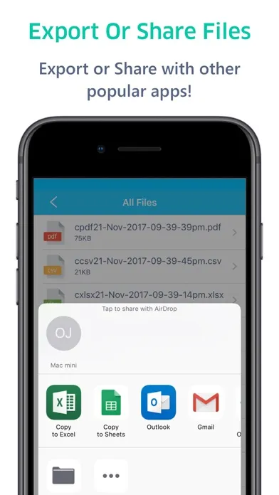Contacts to Excel , PDF , CSV Screenshots