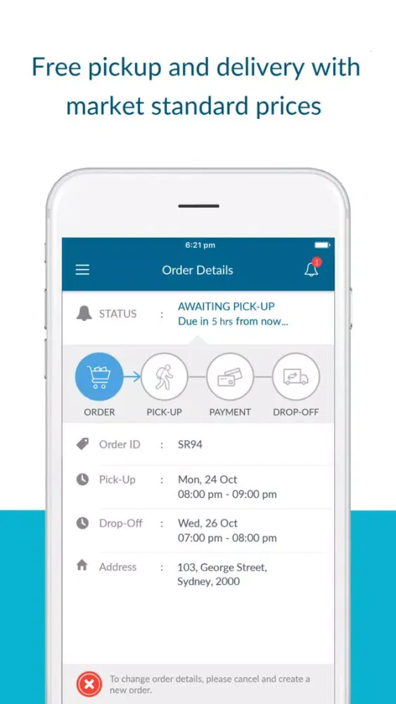 Tangkapan layar Dropwash - Dry Clean & Laundry On-Demand