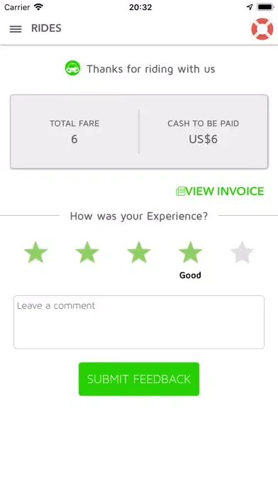 Zrzuty ekranu Drover Rideshare - Rider App