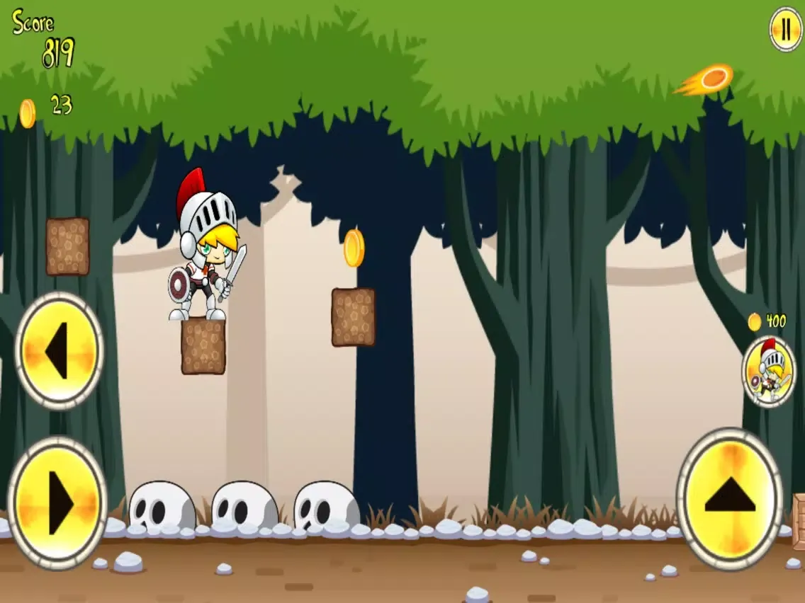 Capturas de tela do Knight Run Forgotten Forest iPad 