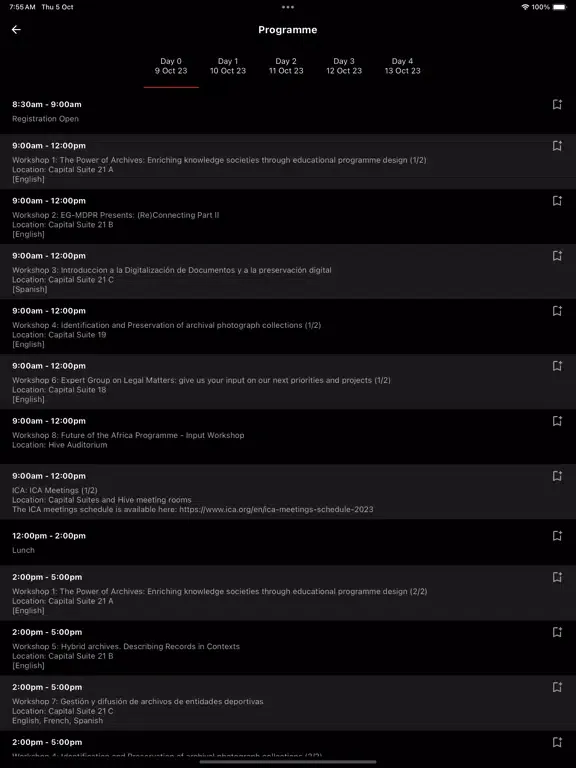 ICA Congress iPad  Screenshots