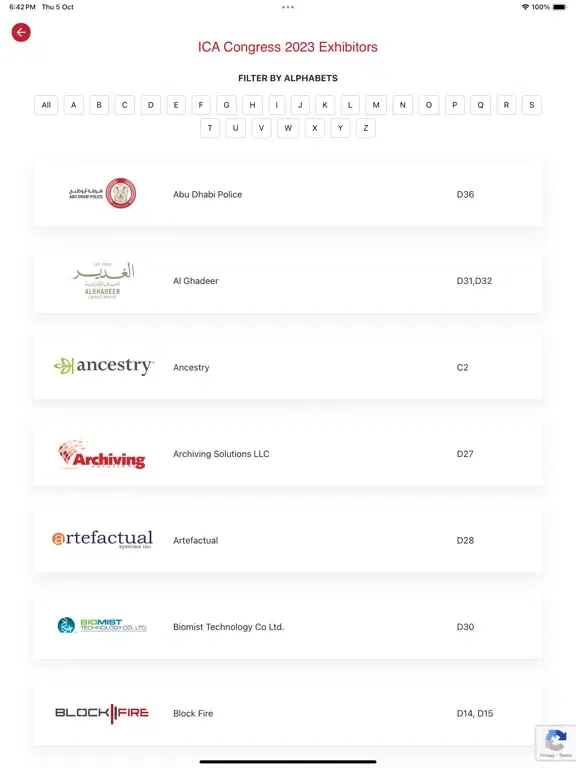 ICA Congress iPad  Screenshots