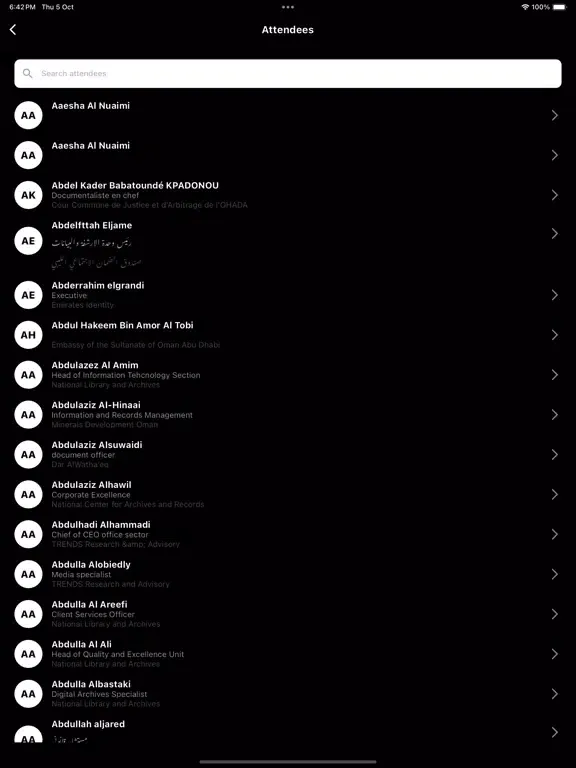 ICA Congress iPad  Screenshots