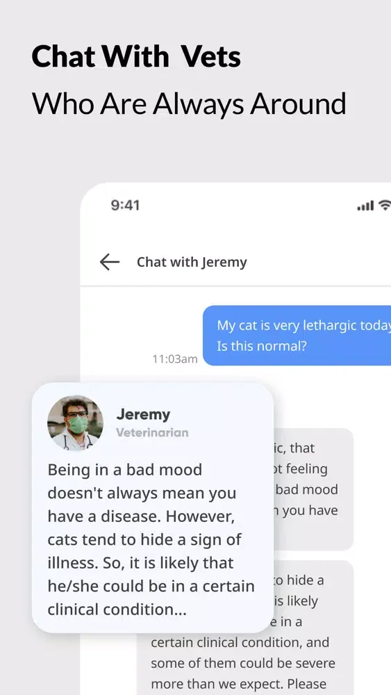 Screenshot di Dr.Tail: Chat with Online Vets