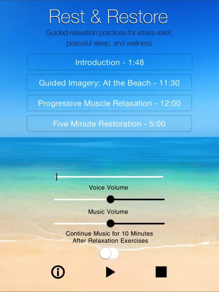 Capturas de tela do Rest and Restore iPad 