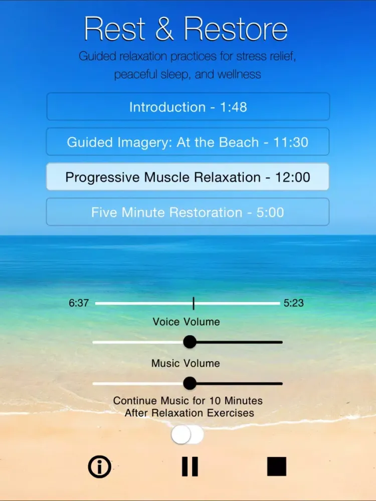 Capturas de tela do Rest and Restore iPad 